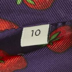 Pre Owned Gucci Yellow/Green Checks Wool and Faux Fur Trim Jacket 10Yrs