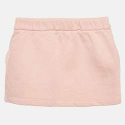 مملوكة مسبقًا Gucci Kids Pink Web Trim Cotton Mini Skirt 4Yrs
