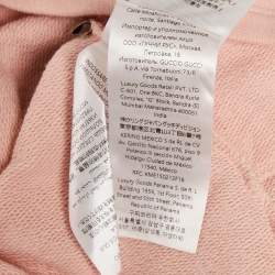 مملوكة مسبقًا Gucci Kids Pink Web Trim Cotton Mini Skirt 4Yrs