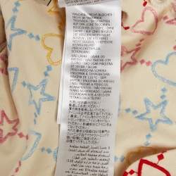 Pre Owned Gucci Kids Cream GG Embroidered Jersey Dress 24M