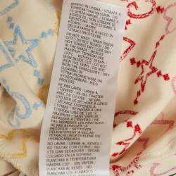 Pre Owned Gucci Kids Cream GG Embroidered Jersey Dress 24M