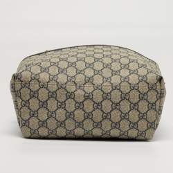 Pre Owned حقيبة ظهر غوتشي من قماش GG سوبرم ب لون كحلي/بيج