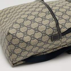 Pre Owned حقيبة ظهر غوتشي من قماش GG سوبرم ب لون كحلي/بيج