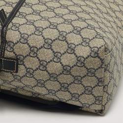 Pre Owned حقيبة ظهر غوتشي من قماش GG سوبرم ب لون كحلي/بيج