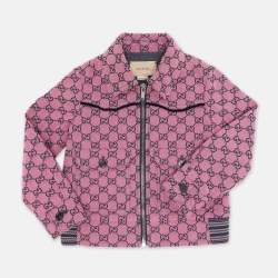Pre Owned Gucci Pink GG Jacquard Bomber Jacket 4 Years