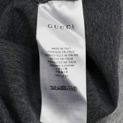 Pre Owned Gucci Kids Grey Sequin Diamond Neoprene Sweater 6Yrs