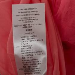 Gucci Neon Pink Crystal Embellished Tulle Tiger Dress (10 Yrs)