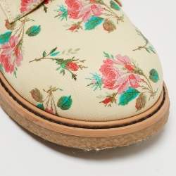 Gucci Multicolor Rose Print Supreme Canvas Ankle Boots Size 33