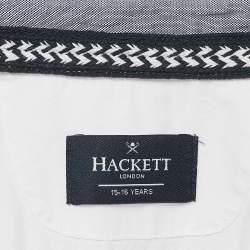 Hackett White Cotton Full Sleeve Button Front Shirt 15-16 Yrs