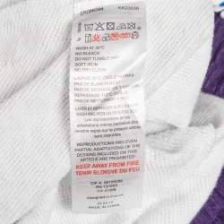 Pre Owned Kenzo Kids Purple/Blue Print Cotton Track Pants 14Yrs