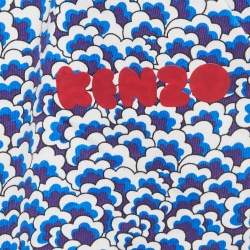 Pre Owned Kenzo Kids Purple/Blue Print Cotton Track Pants 14Yrs