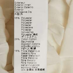Kenzo White Lurex Jacquard Flounce Dress 10 Yrs