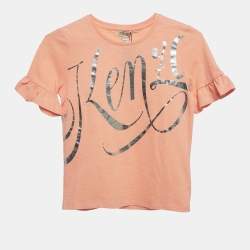 Kenzo Kids Orange Jersey Janette T-Shirt 8 Yrs 