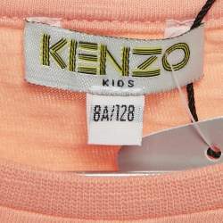 Kenzo Kids Orange Jersey Janette T-Shirt 8 Yrs 