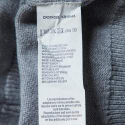 Pre Owned Kenzo Grey Logo Embroidered Cotton Full Sleeve Sweater 12 Yrs