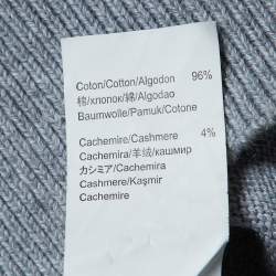 Pre Owned Kenzo Grey Logo Embroidered Cotton Full Sleeve Sweater 12 Yrs