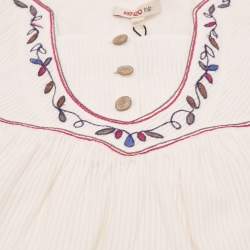 Kenzo White Embroidered Cotton Sleeveless Top 10 Yrs
