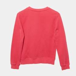 Kenzo Pink Eye Logo Embroidered Cotton Knit Sweatshirt 10 Yrs