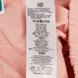 Pre Owned Kenzo Pink Logo Embroidered Cotton Knit Shorts 12 Yrs