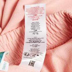 Pre Owned Kenzo Pink Logo Embroidered Cotton Knit Shorts 12 Yrs
