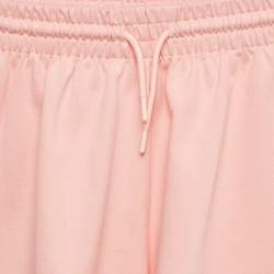 Pre Owned Kenzo Pink Logo Embroidered Cotton Knit Shorts 12 Yrs