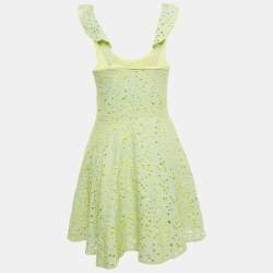 Pre Owned فستان كينزو أزرق/أصفر قطن بروادريه أنغلايز 12 سنة