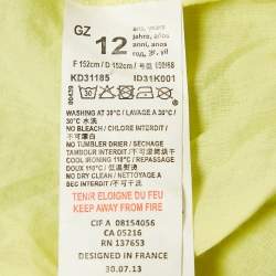 Pre Owned فستان كينزو أزرق/أصفر قطن بروادريه أنغلايز 12 سنة