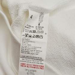 Pre Owned Kenzo Kids White Tiger Embroidered Cotton Sweatshirt 4Yrs