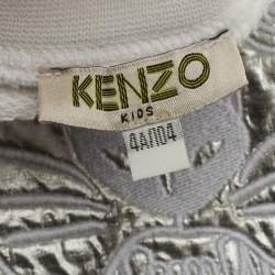 Pre Owned Kenzo Kids White Tiger Embroidered Cotton Sweatshirt 4Yrs