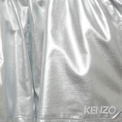Pre Owned Kenzo Kids Metallic Coated Synthetic Drawstring Shorts 6Yrs