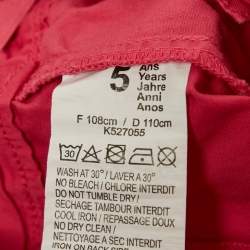 Pre Owned Kenzo Kids Pink Cotton Pleated Mini Skirt 5Yrs