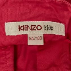 Pre Owned Kenzo Kids Pink Cotton Pleated Mini Skirt 5Yrs