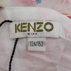 Pre Owned Kenzo Kids Multicolor Floral Print Cotton Dress 12Yrs