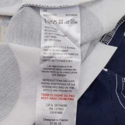 Pre Owned Kenzo Kids White/Blue Polka Dots Print Cotton Top 4Yrs