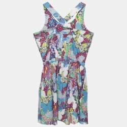 Pre Owned Kenzo Kids Multicolor Floral Print Cotton Dress 12Yrs