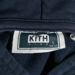 Kith Kids Navy Blue Floral Embroidered Cotton Zip-Up Jacket 10/12 Yrs 