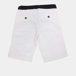Pre Owned Lanvin White Bermudas Stretch Cotton Shorts 5 Yrs