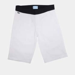 Pre Owned Lanvin White Bermudas Stretch Cotton Shorts 10 Yrs