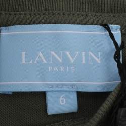 Pre Owned Lanvin Green Spider Print Jersey T-Shirt 6 Yrs