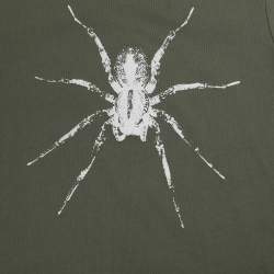 Pre Owned Lanvin Green Spider Print Jersey T-Shirt 6 Yrs