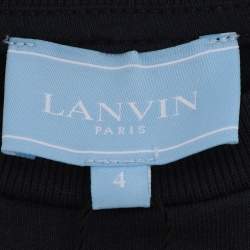 Pre Owned Lanvin Navy Blue Spider Print Jersey Sweater 4 Yrs