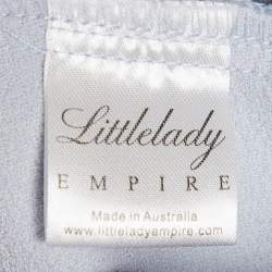 Pre Owned Little Lady Empire Kids Blue Pearl Detail Skylar Skirt 6Yrs 