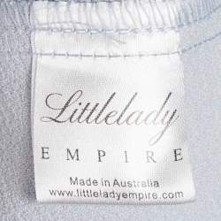 Pre Owned Little Lady Empire Kids Blue Pearl Detail Skylar Skirt 8Yrs 