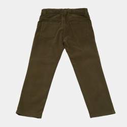 Pre Owned Loro Piana Kids Green Cotton Drill Jeans 6Yrs/Waist 22"