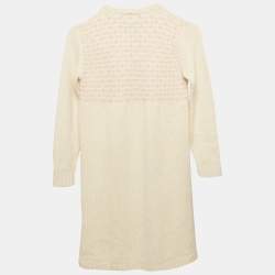 Loro Piana Patterned Cashmere Knit Short Dress 10Yrs
