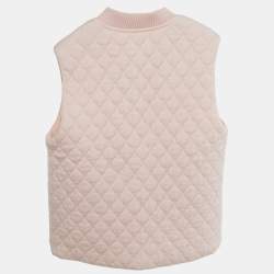 Pre Owned Loro Piana Kids Pink Cashmere and Synthetic Reversible Vest 6Yrs