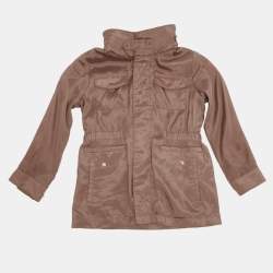 مملوكة مسبقًا Loro Piana Kids Pink Silk Blend Jacket 4Yrs