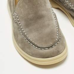 مملوكة مسبقًا حذاء لوفر زحف صيفي لورو بيانا شامواه رمادي مقاس 28