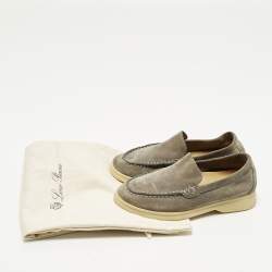 مملوكة مسبقًا حذاء لوفر زحف صيفي لورو بيانا شامواه رمادي مقاس 28