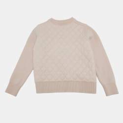 مملوكة مسبقًا Loro Piana Pink Cashmere Cable Knit Sweater 4Yrs